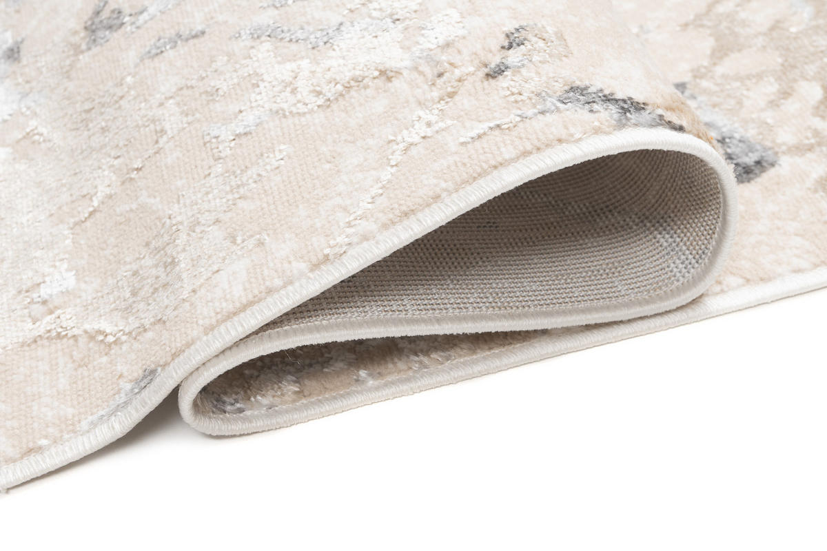 LÄUFER Crystal Hellgrau Marmor Optik 70/600 cm - Hellgrau, Textil (70/600cm) - Tapiso