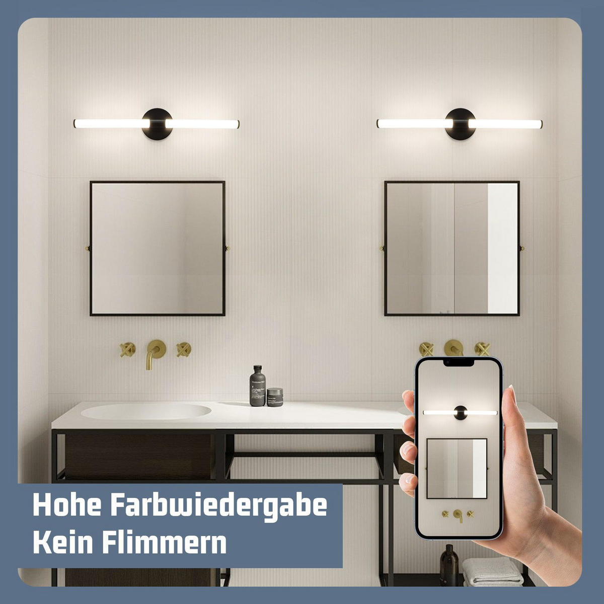 SPIEGELLEUCHTE ALBSTADT II 60/12/6.6CM - Schwarz, Metall (60/12/6.6cm) - Nettlife