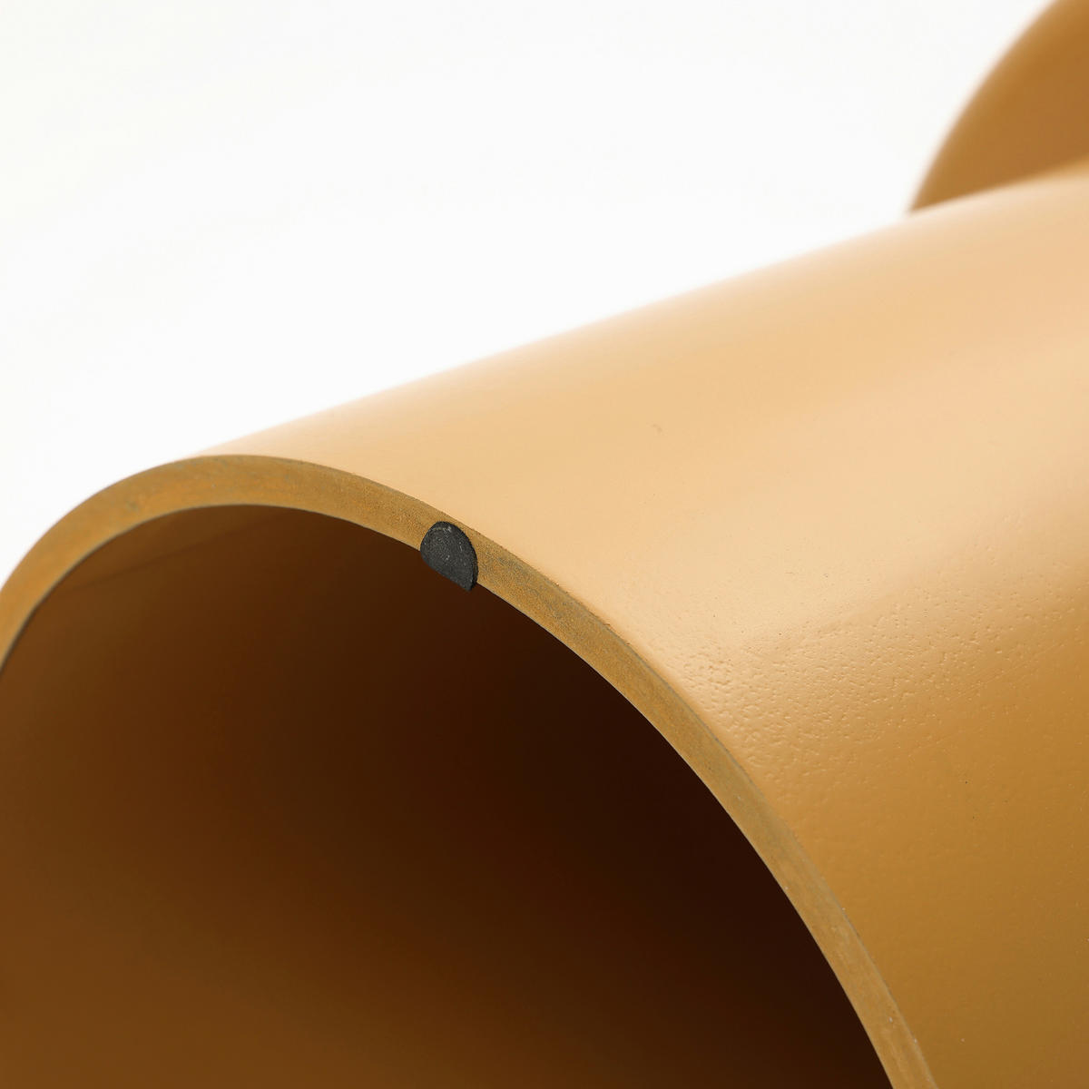 BEISTELLTISCH Rund, Orange & Holz mit Doppelplatte | Ø35 x H40 cm - Orange, Holzwerkstoff (35/35/40cm) - Hometopia