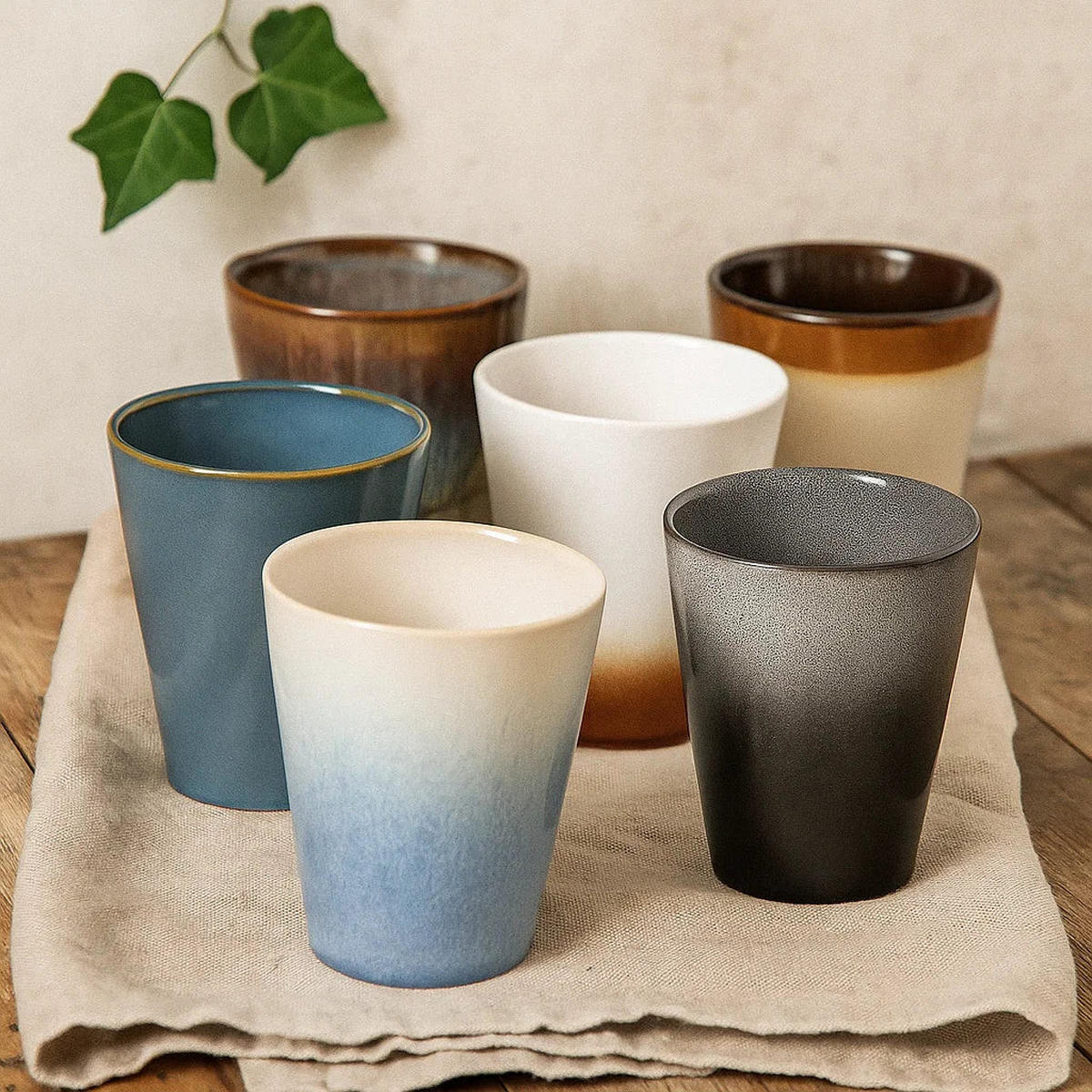 KAFFEETASSE Kaffeebecher - Storm 310 ml - 6 Stück - Multicolor, Keramik (0.31L) - Studio Tavola