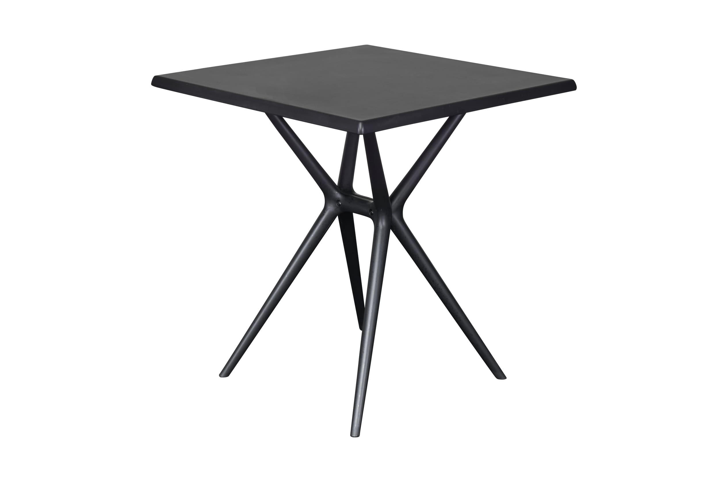GARTENTISCH Moroni 70x70cm, Kunststoff, anthrazit - Anthrazit, Kunststoff/Metall (70/70/75cm) - dasmöbelwerk
