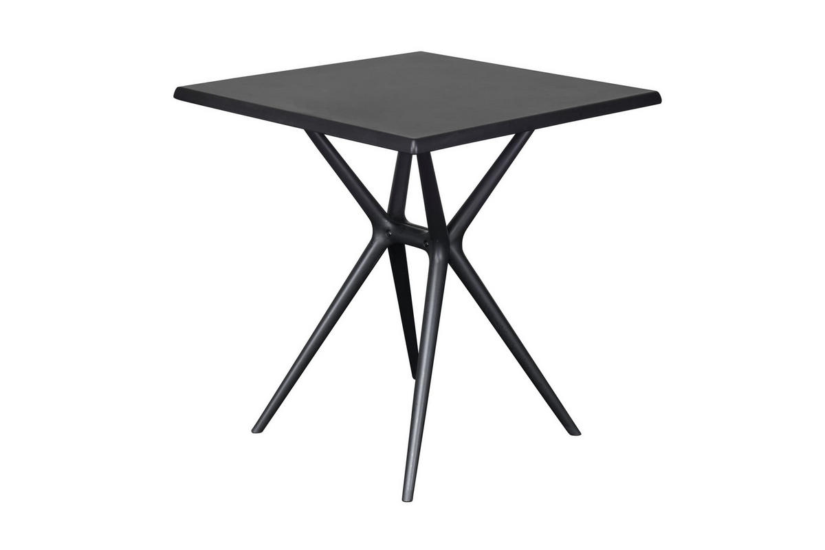 GARTENTISCH Moroni 70x70cm, Kunststoff, anthrazit - Anthrazit, Kunststoff/Metall (70/70/75cm) - dasmöbelwerk