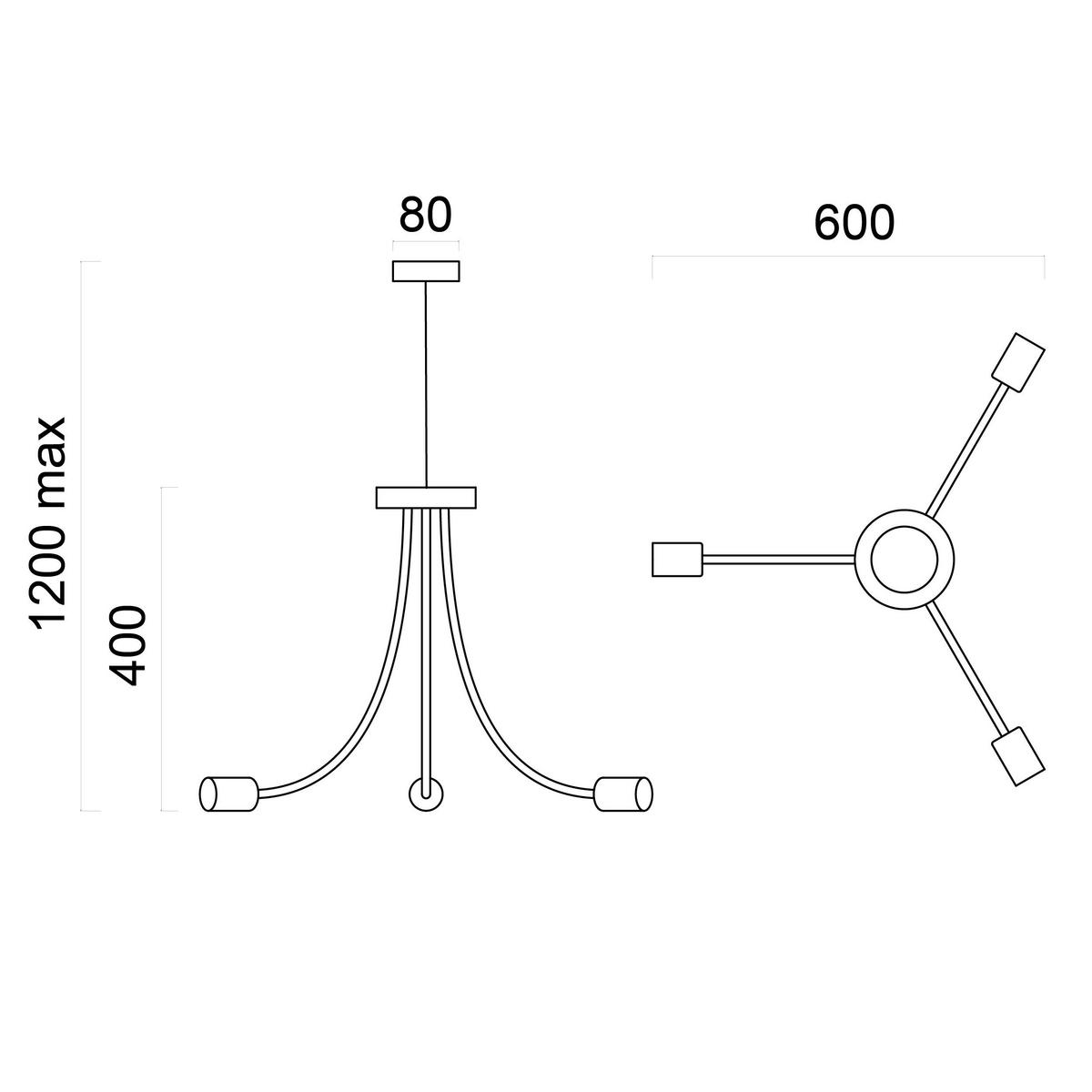 HÄNGELEUCHTE - Grün, Metall (60/60/40cm) - Lumicom