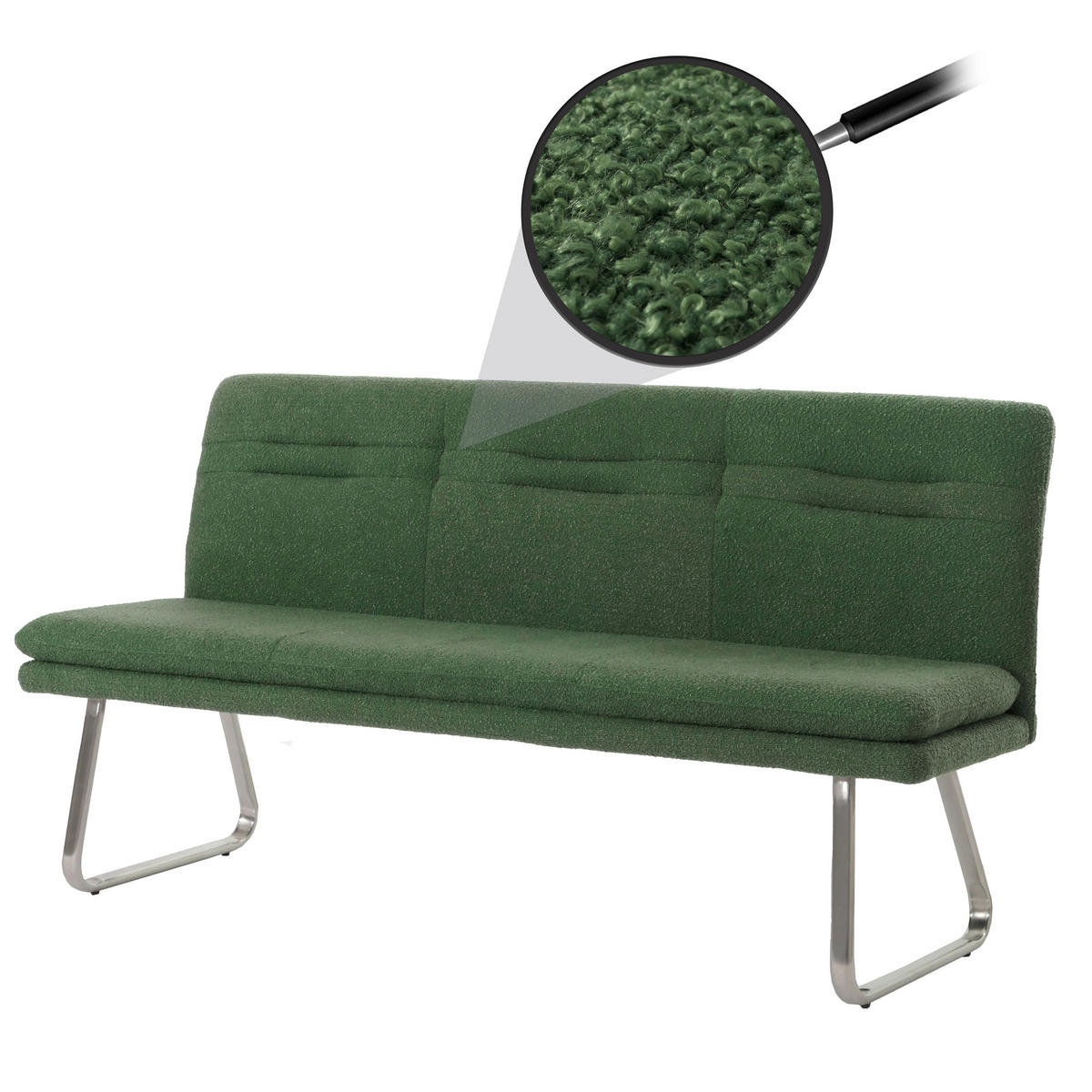 SITZBANK Grün - Grün, Textil (180/93/58cm) - MCW