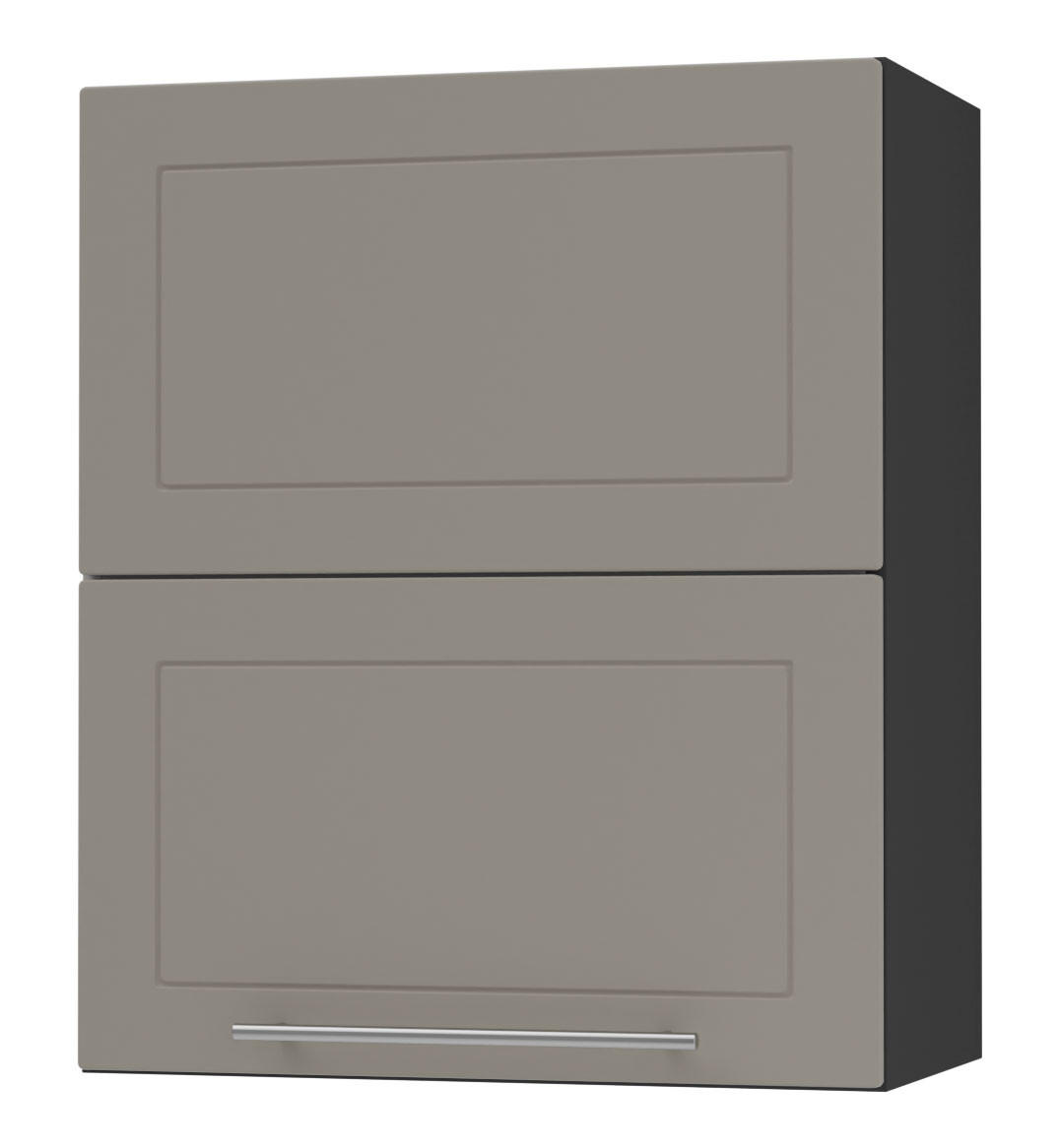 KÜCHENHÄNGESCHRANK Kvantum W8B/60 Beige Matt / Schwarz Matt 60 / 32,5 / 72cm - Beige/Schwarz, Holz/Holzwerkstoff (60/72/32.5cm) - Feldmann-Wohnen