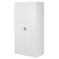 KLEIDERSCHRANK Moonir Weiß 100 cm - Goldfarben/Weiß, Holzwerkstoff/Metall (100/200.5/57cm) - Selsey