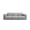 SOFA Molino aus strukturiertem Stoff hellgrau 3 Sitzplätze - Hellgrau, Textil (95/72/235cm) - Micadoni