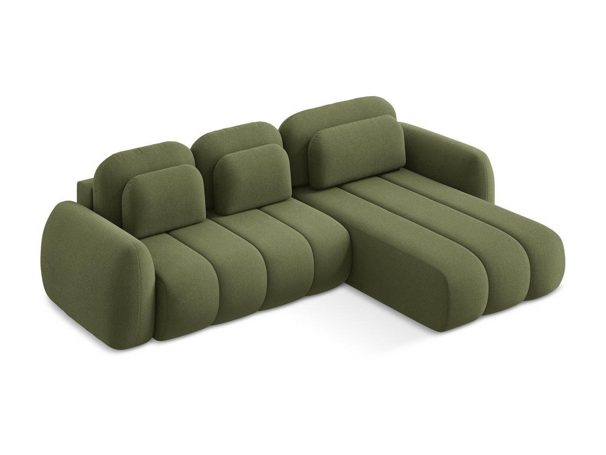 POUF Chenille Stoff Orange - Terracotta/Schwarz, Holzwerkstoff/Kunststoff (65/40/65cm) - Makamii