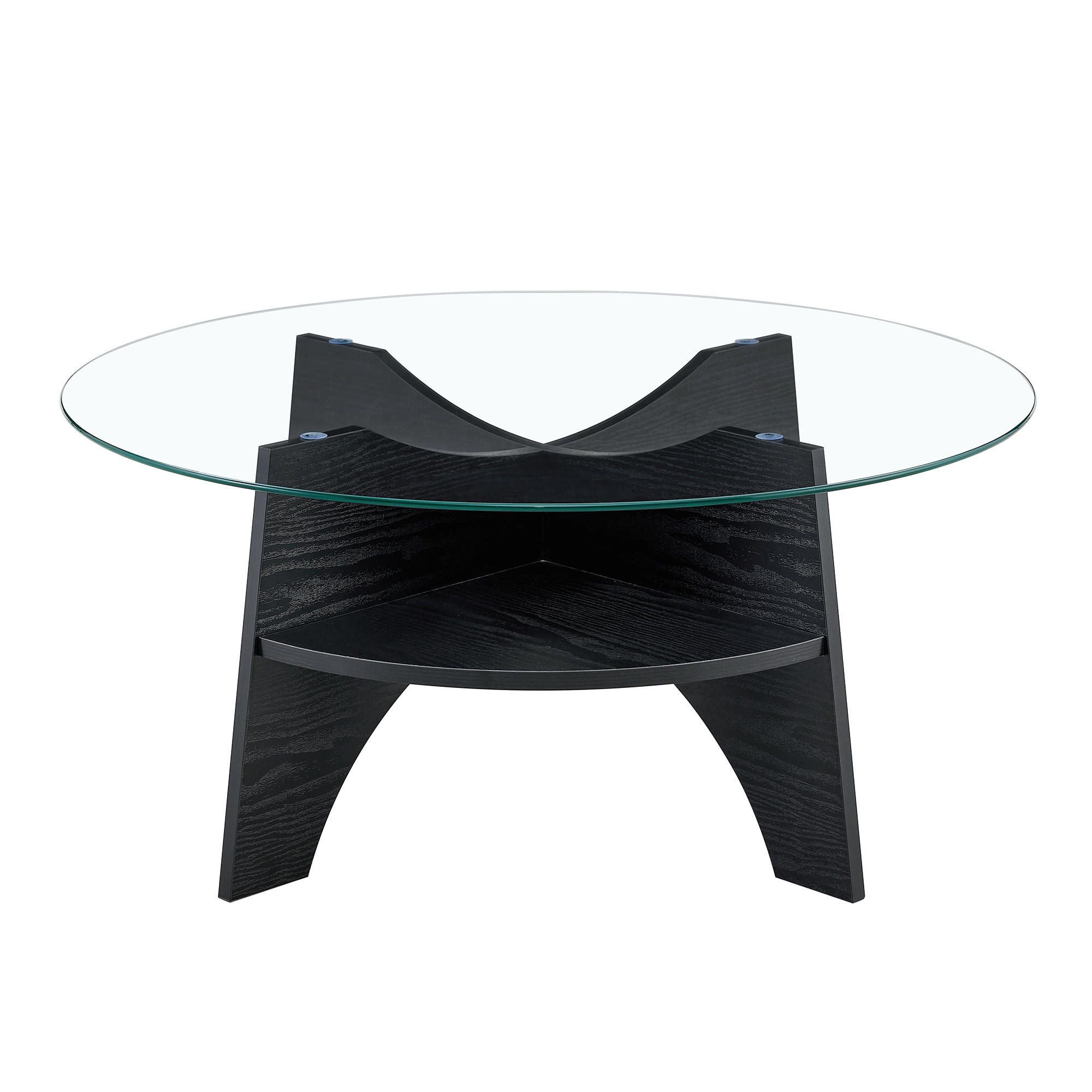 XXXLutz Beistelltisch Schwarz, Transparent 80x36x80 cm
