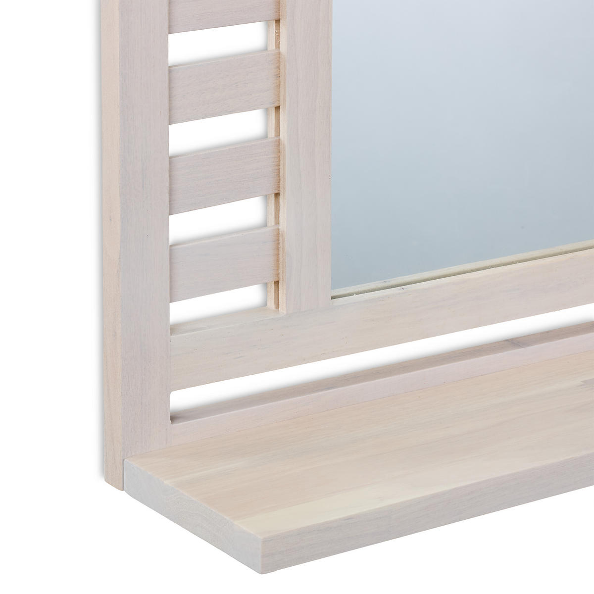 BADSPIEGEL - Weiß, Glas/Holz (50/70/12cm) - Relaxdays