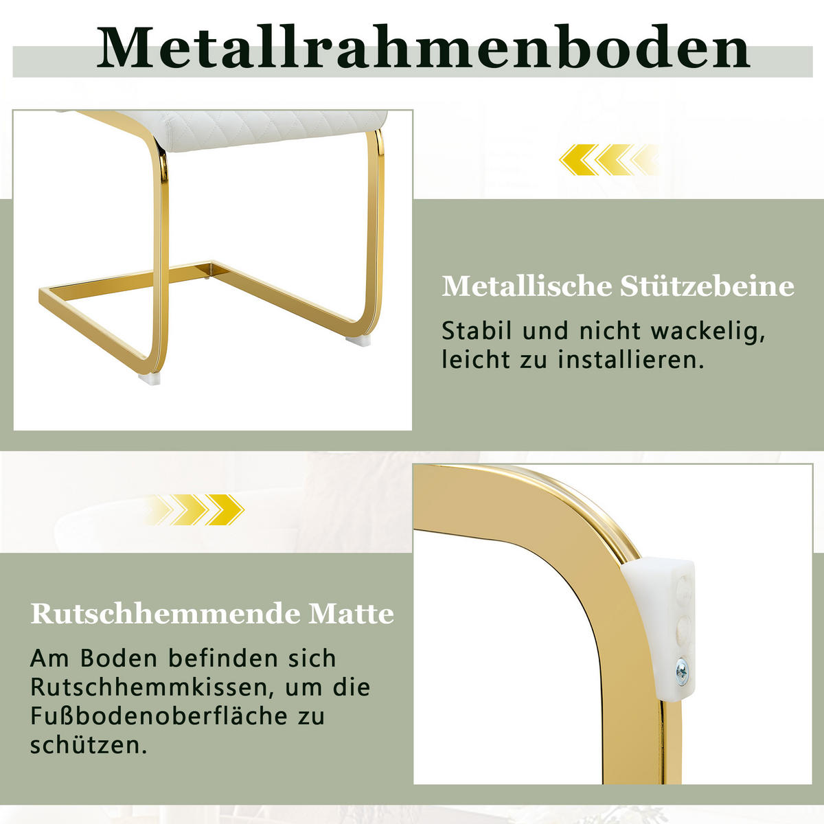 SCHWINGSTUHL DE-36566 2er-Set mit PU-Bezug und Metallrahmen Weiß - Weiß, Metall (63/100/43cm) - ComfortXL
