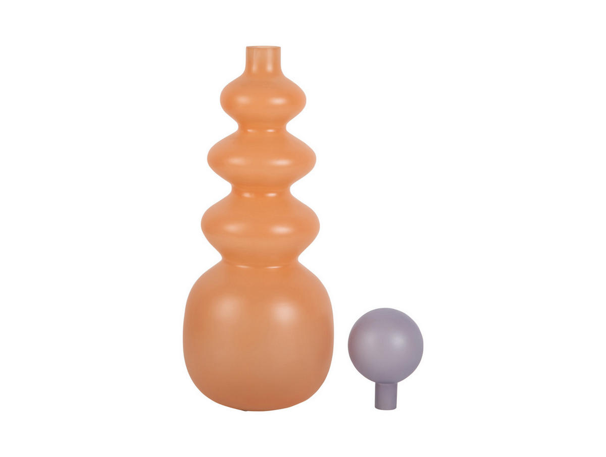 VASE Alegre 15/15/43 cm - Orange, Glas (15/43cm) - Present Time