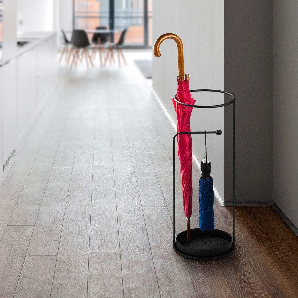 SCHIRMSTÄNDER aus schwarzem Metall 22/22/60 cm - Schwarz, Metall (22/60/22cm) - Calicosy