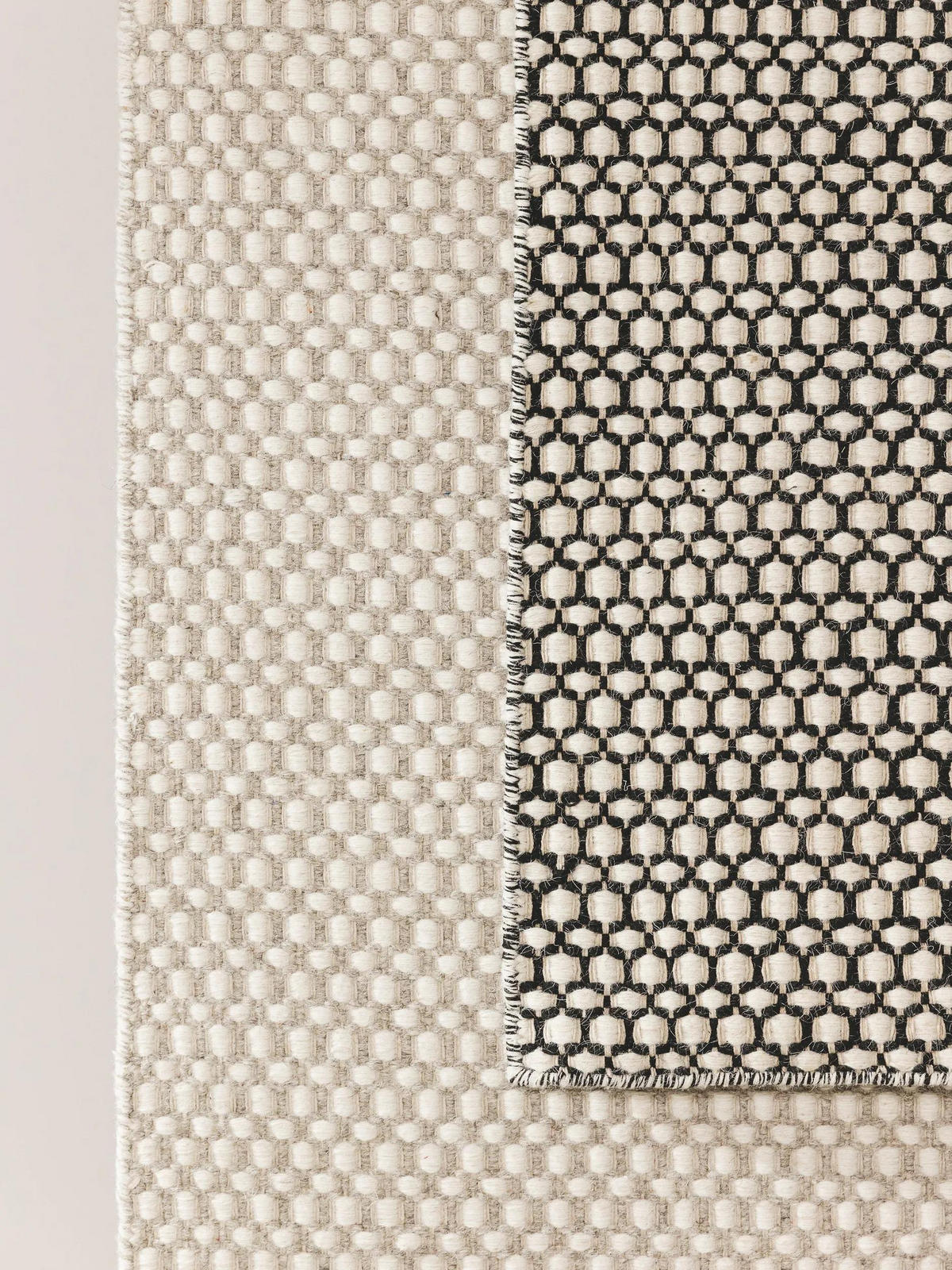 WOLLTEPPICH Hector Beige/Schwarz 120x170 cm - Beige, Textil (120/170cm) - benuta Finest