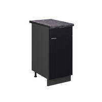 KÜCHENUNTERSCHRANK Fame-Line, Schwarz gestreift, 40 cm, AP Anthrazit - Anthrazit/Schwarz, Holzwerkstoff (40/82/60cm) - Vicco