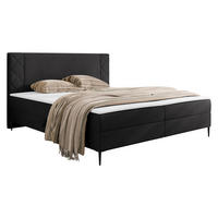 BOXBETT Portes - H3 - Schwarz, Holzwerkstoff/Textil (140/200cm) - MIRJAN24