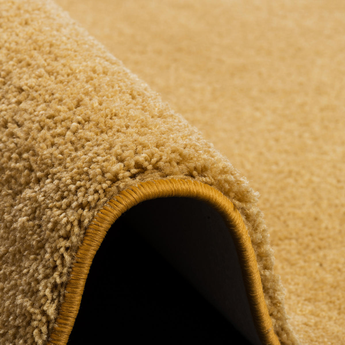 HOCHFLOR SHAGGY TEPPICH PALACE - Currygelb, Textil (80/320cm) - Snapstyle