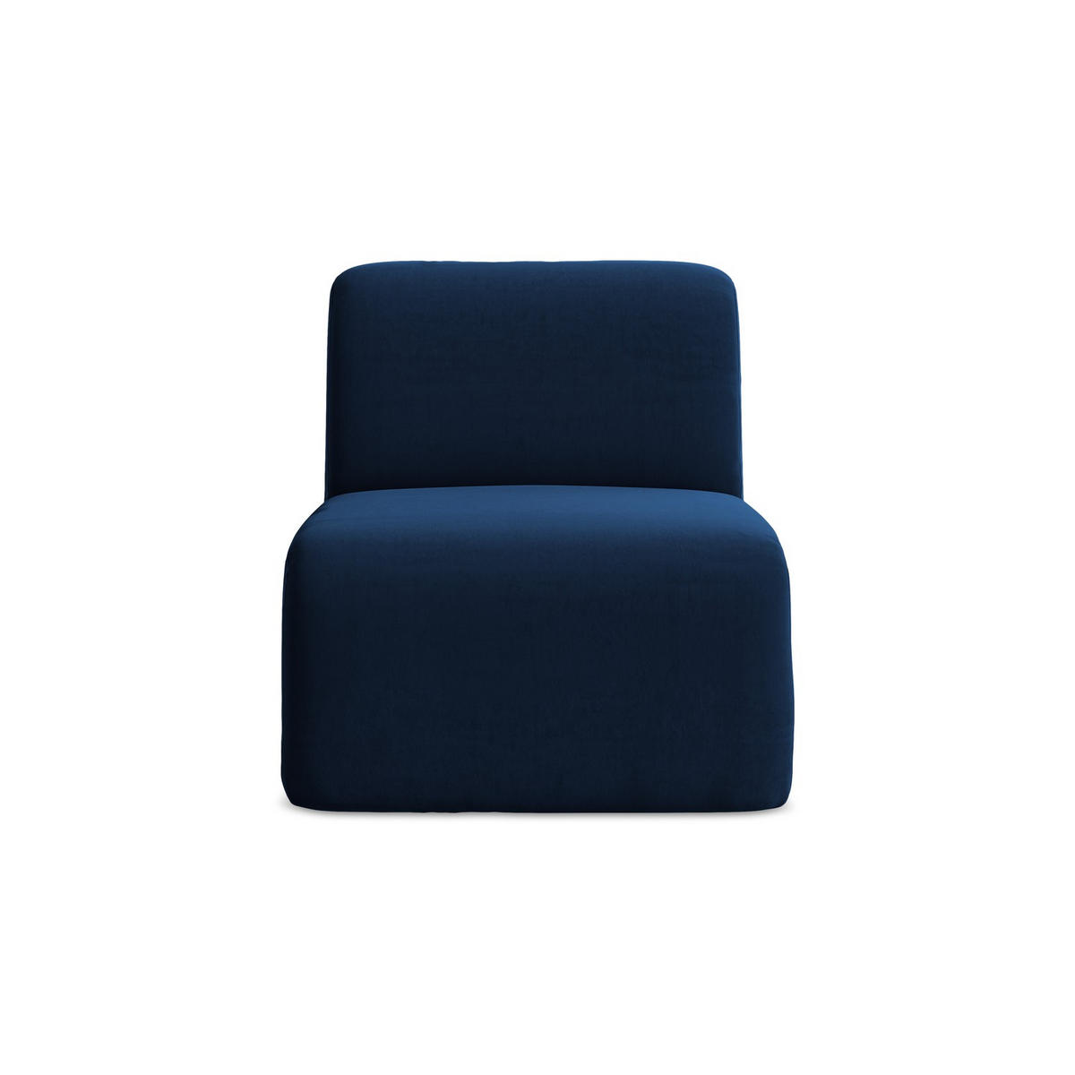 SOFAELEMENT Samt Stoff Blau - Türkis/Schwarz, Holzwerkstoff/Kunststoff (70/75/94cm) - LaMiaSofa