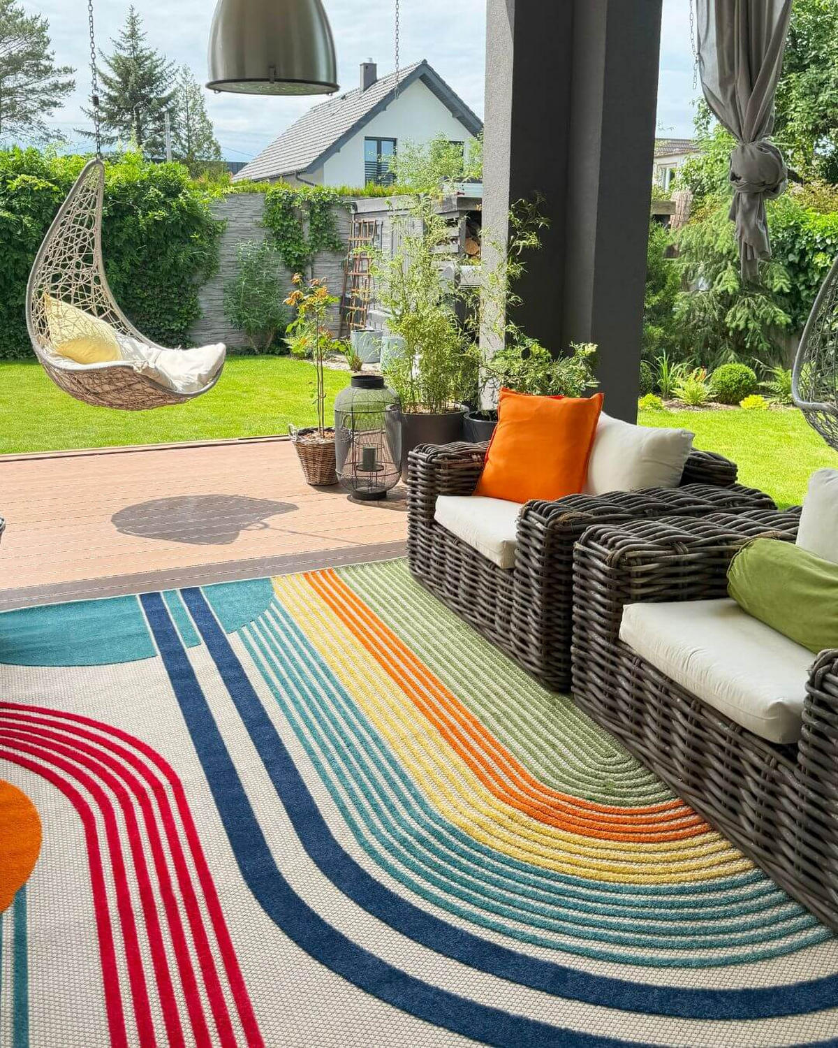 TEPPICH In-& Outdoor Fano Luce Mazovia 200x300cm Beige Creme Geometrisch Kurzflor - Beige, Textil (200/300cm) - Mazovia
