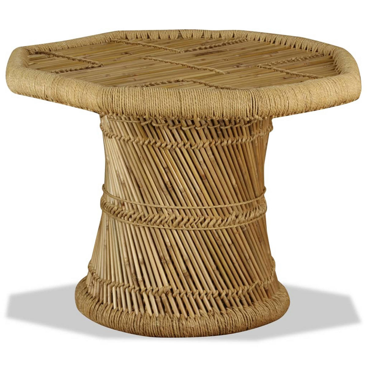 COUCHTISCH Bambus Achteckig 60x60x45 cm - Braun, Holz (60/60/45cm) - furnicato