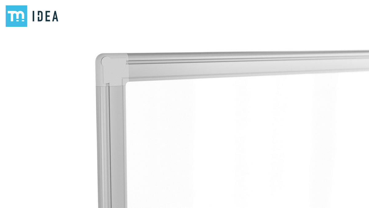 MAGNETISCHES Whiteboard 120x60 cm im Aluminiumrahmen - Reihe TM IDEA® Flex - Weiß, Metall (120/60/1.6cm) - ALLboards