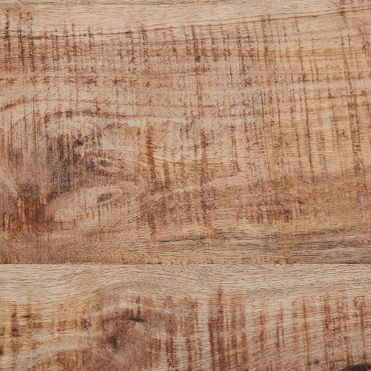 COUCHTISCH Mangoholz hellbraun/schwarz 74 cm Wakita - Hellbraun/Schwarz, Holz (74/74/40cm) - Beliani