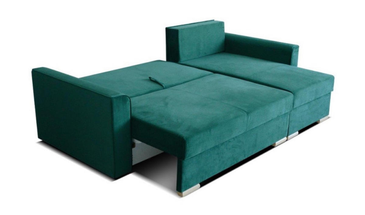 ECKSOFA Grün ALIS Mit Schlaffunktion - Grün, Textil (230/144cm) - Sepro Meble