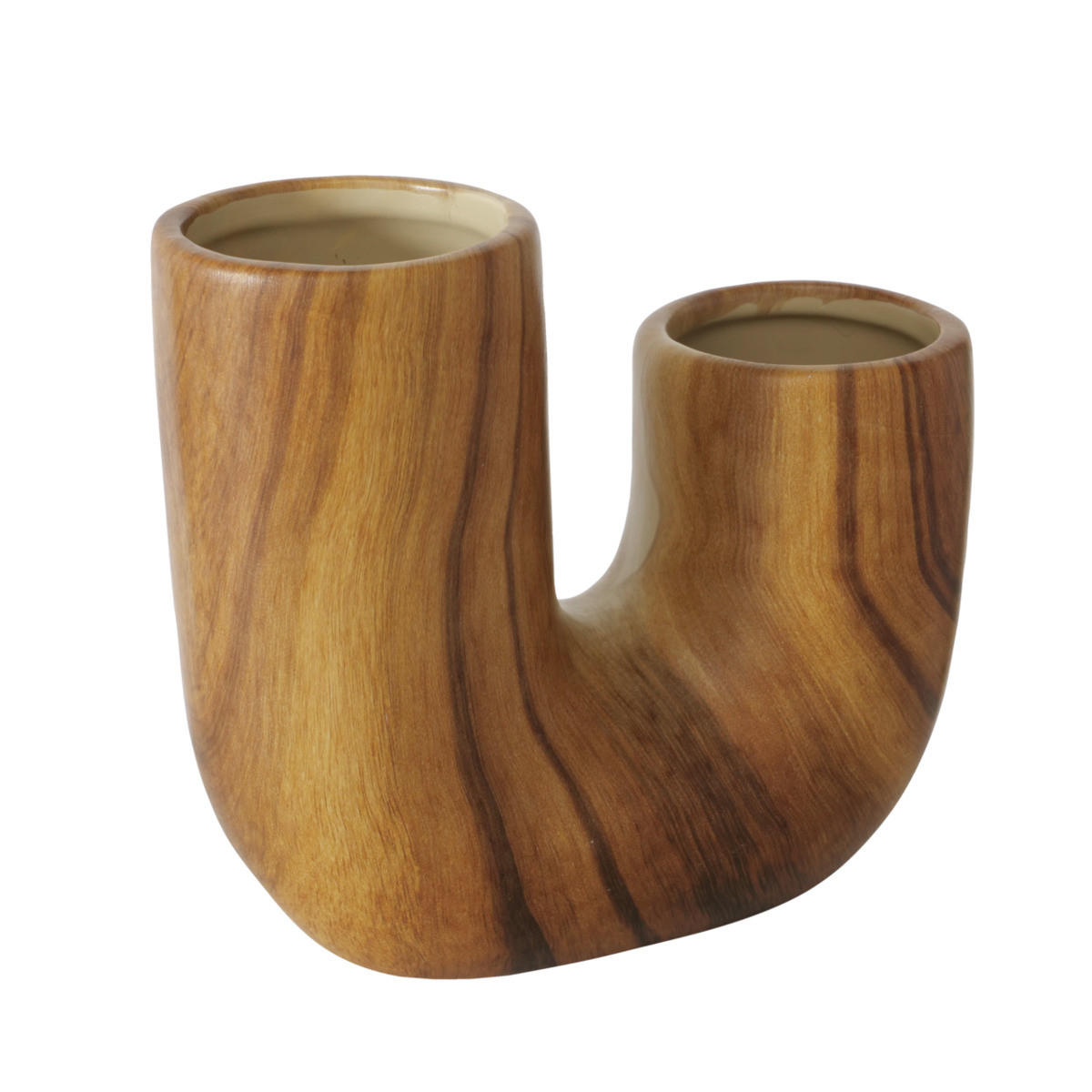 KERAMIKVASE Wilhelmy 14,5 cm - Braun, Keramik (14.5cm) - Boltze Home