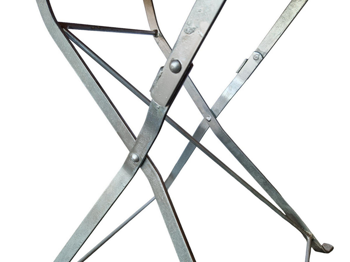 BIERGARTENTISCH BERGTAL 74x70x70cm Klappbar Eschenholz Silber/Braun 2 Peronen - Braun, Holz (70/70/74cm) - CHEFGASTRO