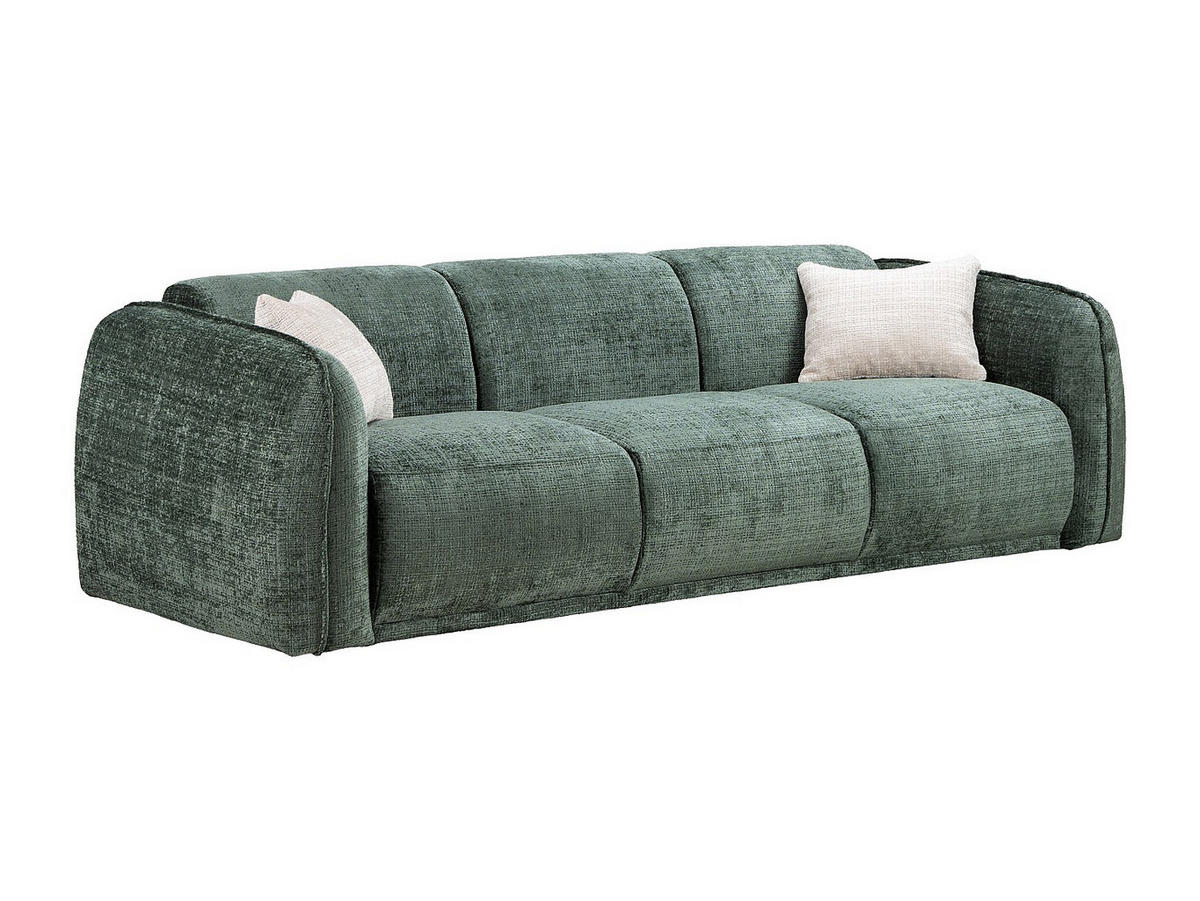 SOFA - 3 Personen - stoff - grün Juneti - Grün, Kunststoff/Textil (235/80/90cm) - Vente-Unique