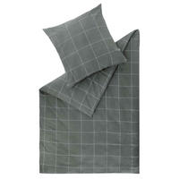 FLANELL BETTWÄSCHE CHECK - Grau, Textil (155/220cm) - Esprit