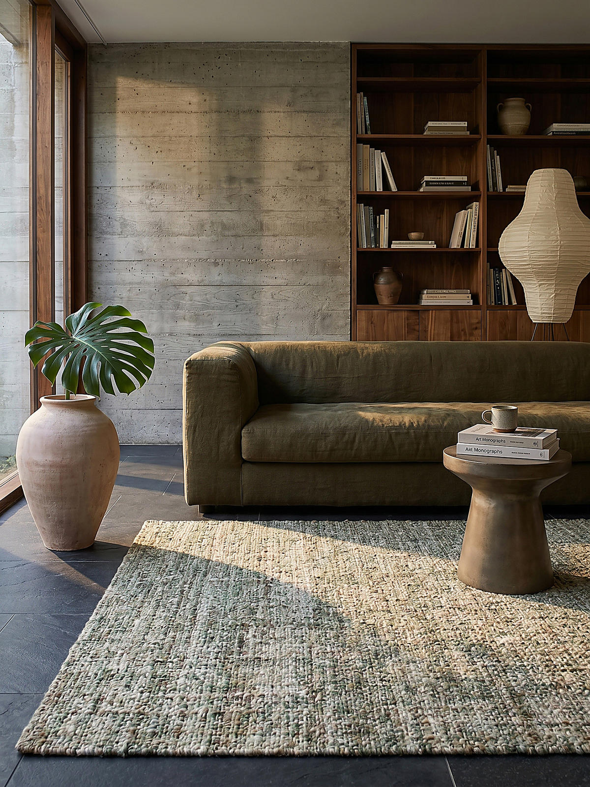 WOLLTEPPICH OTLEY, einfarbig, Grün, 200 x 290 cm - Grün, Textil (290/200cm) - KADIMA DESIGN