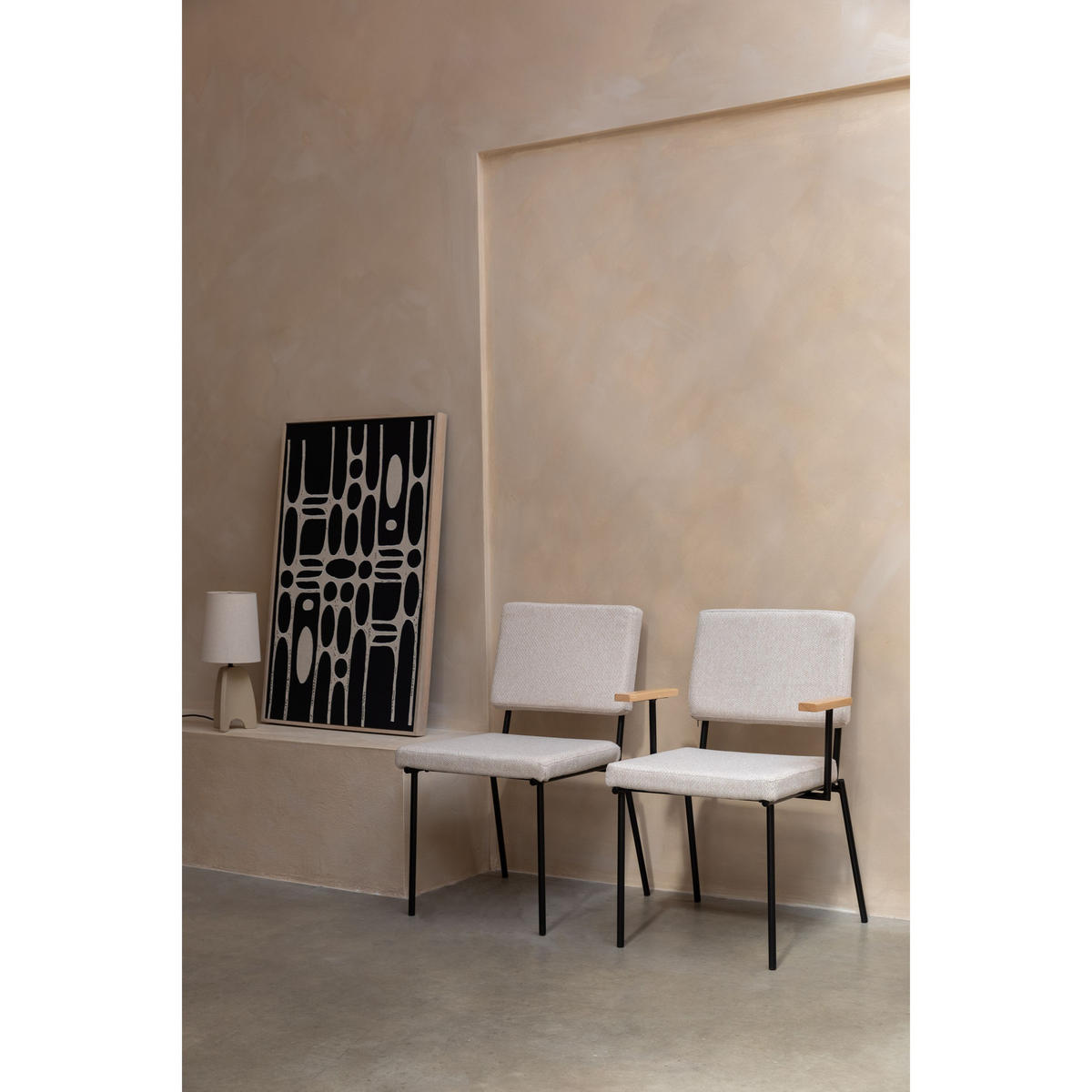 ESSZIMMERSTUHL Fellow Creme/ Weiß - 2 er Set - Creme/Grau, Kunststoff (57.5/85/60cm) - Zuiver