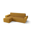 ECKSOFA L REBI L2 Poso 01 Links mit Schlaffunktion, Senfton, L-Form - Gelb, Textil (251/140cm)