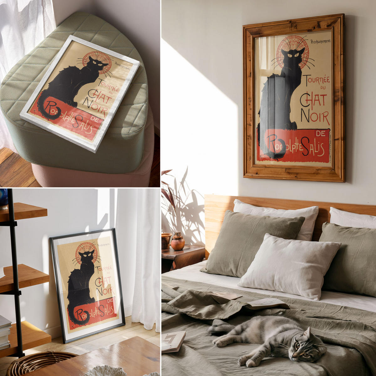 POSTER - 29x42 cm - Théophile Steinlen - Tournée du Chat Noir - Schwarz, Textil (29/42/0.1cm) - TULUP