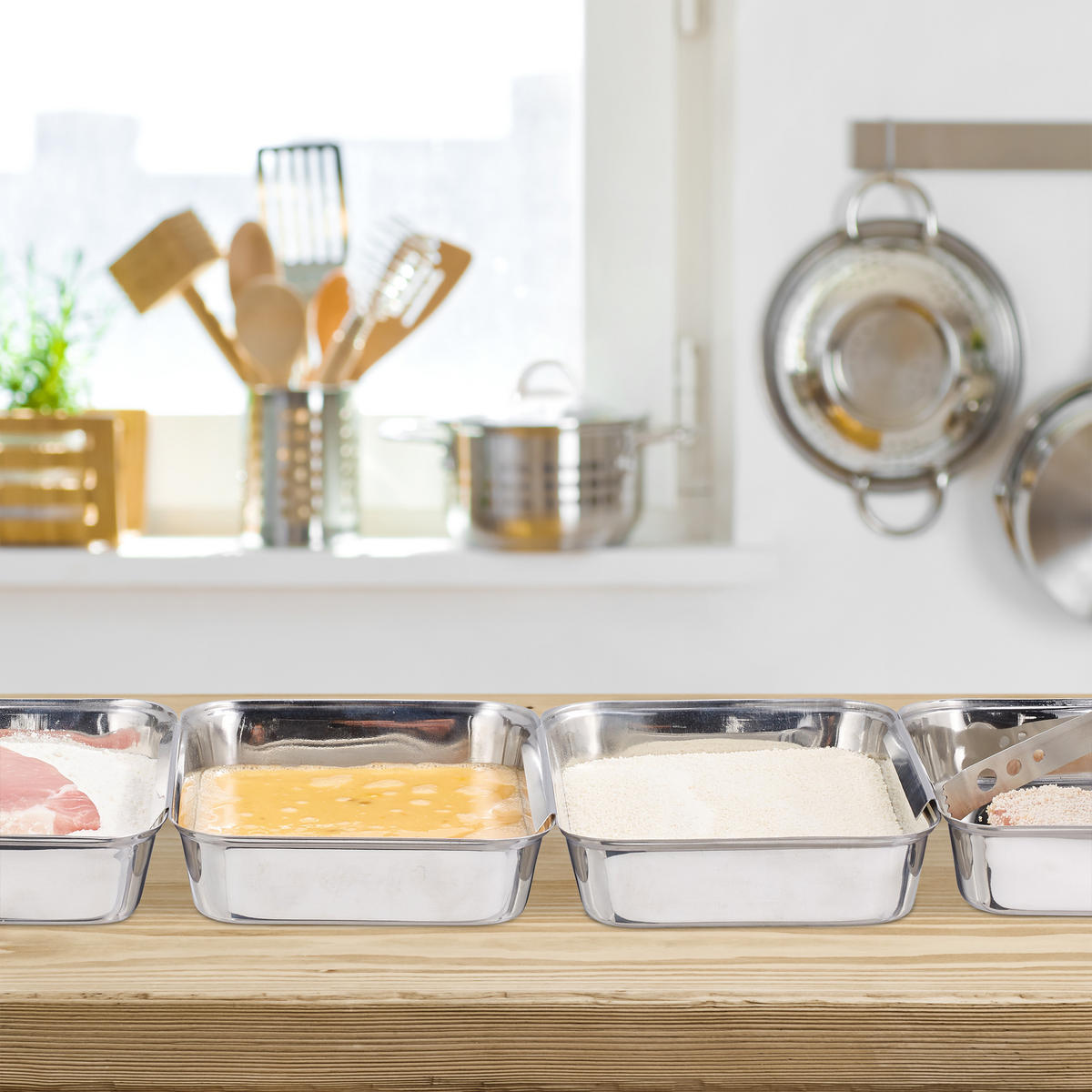 PANIERSTRASSE - Silberfarben, Metall (23/17/4cm) - Relaxdays