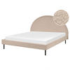 POLSTERBETT 160/200cm Beige Margut - Beige, Textil (160/200cm) - Beliani