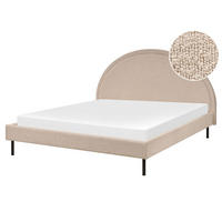 POLSTERBETT 160/200cm Beige Margut - Beige, Textil (160/200cm) - Beliani
