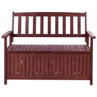 GARTENBANK Akazienholz mahagonibraun cm mit Stauraum 120 Sovana - Rotbraun, Holz (120/91/60cm) - Beliani