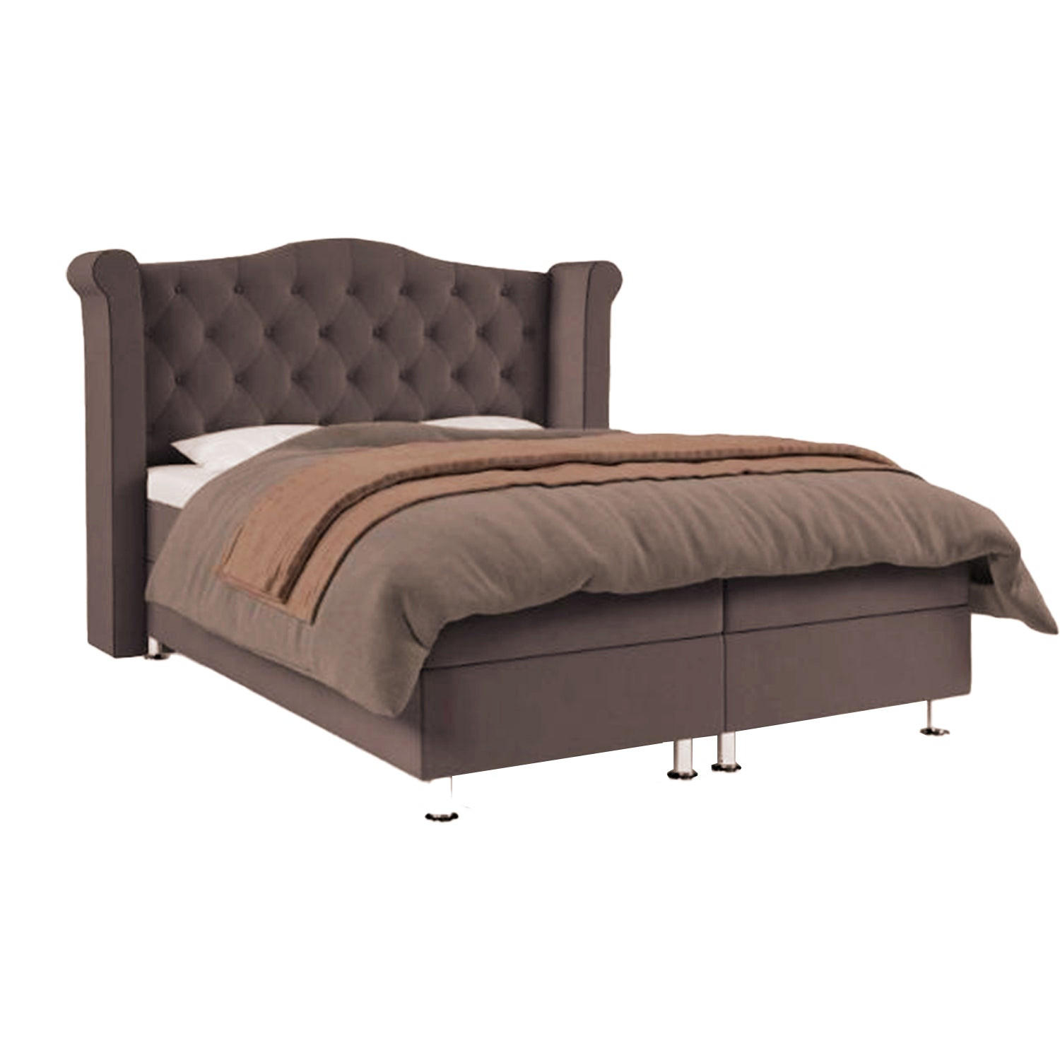 Best For Home Boxbett Braun 180x200 cm