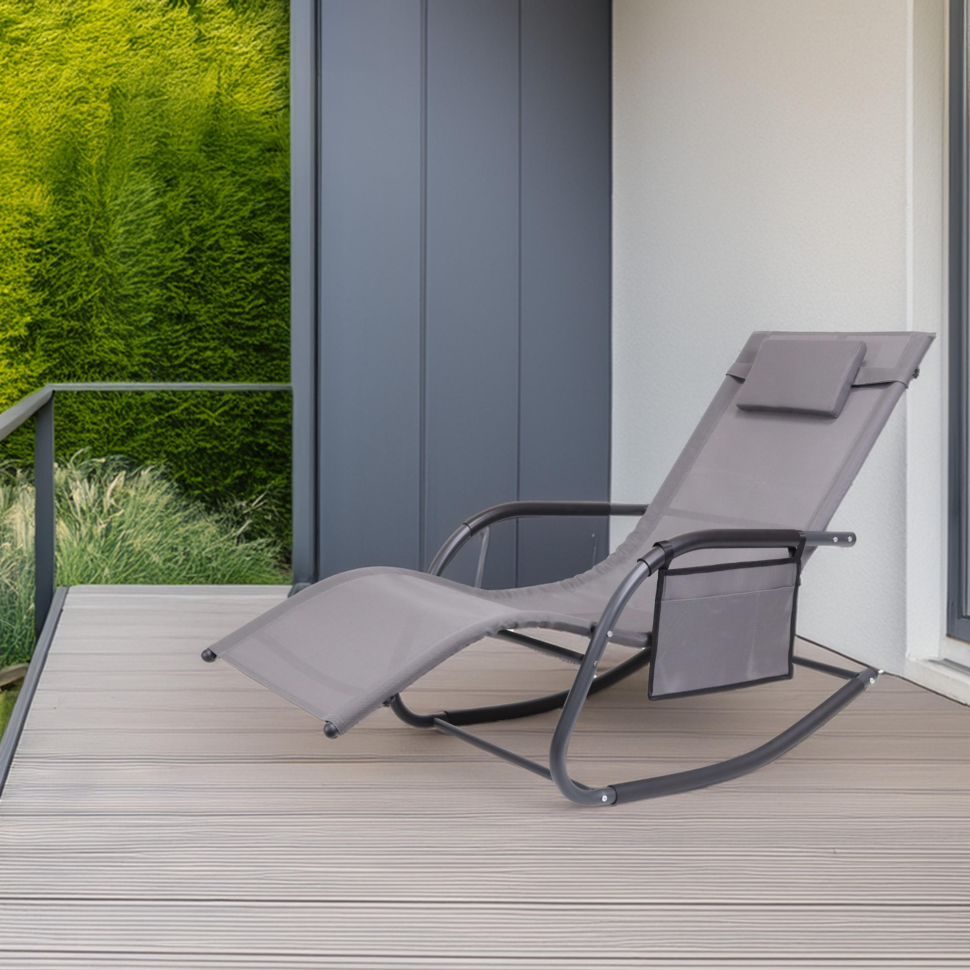 SCHWUNGLIEGE C-Form - Anthrazit, Metall (62/83/175cm) - Albatros