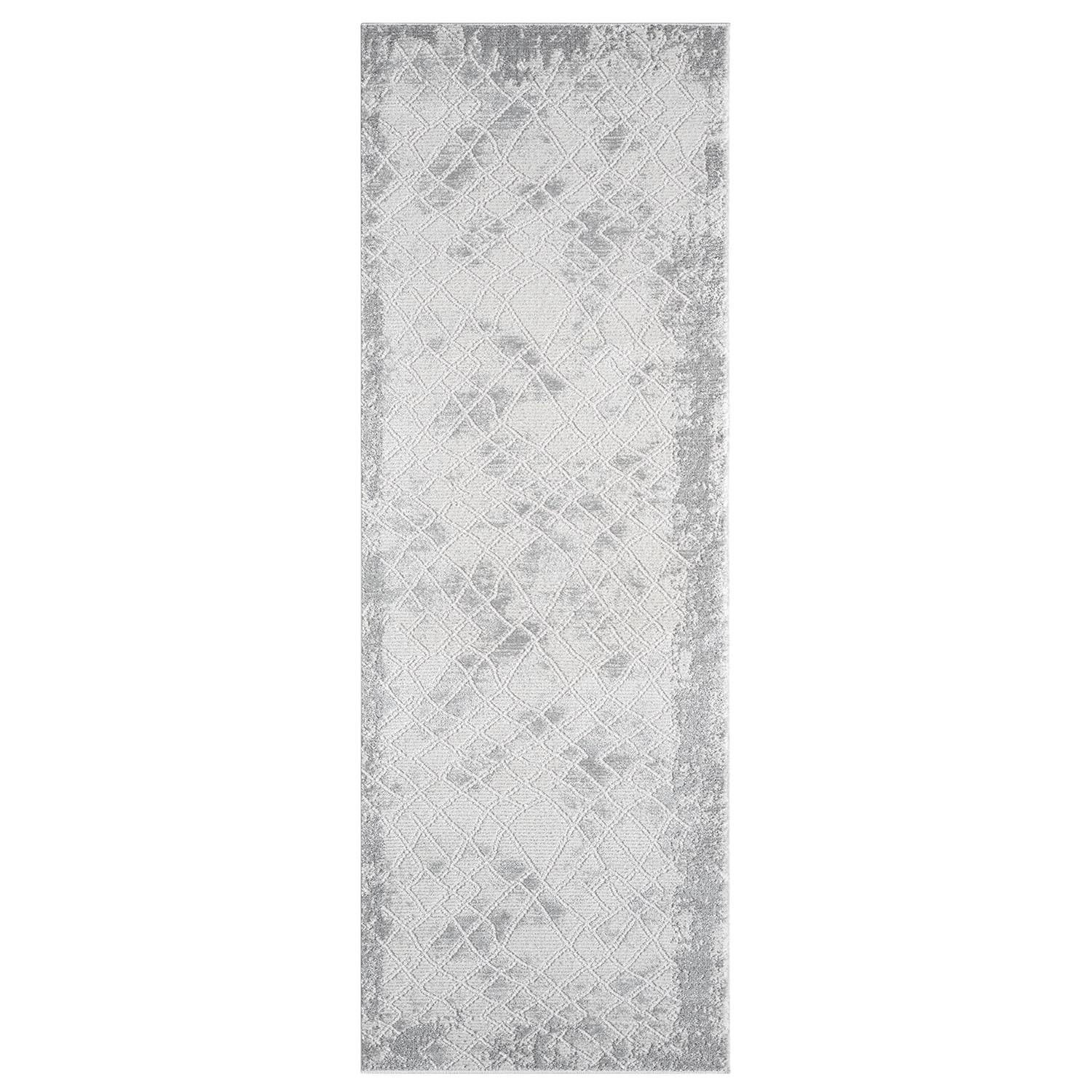 KURZFLOR-TEPPICH Antik 215 Grau 80x300 cm - Grau, Textil (80/300cm) - carpet city