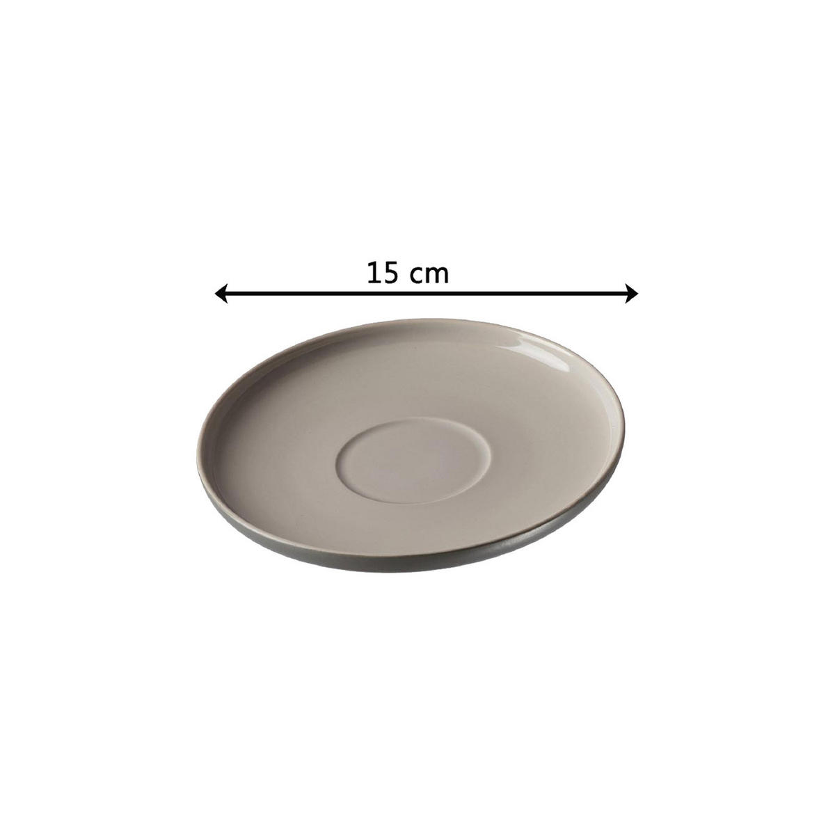 KAFFEETASSEN MIT UNTERTASSEN Jasper Grau 240 ml 4er Set - Grau, Keramik (15/9/15cm) - Ritzenhoff Breker