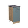 KÜCHENUNTERSCHRANK R-Line Blau-Grau 40 cm, AP Anthrazit - Eiche Wotan/Blaugrau, Holzwerkstoff (40/81.6/60cm) - Vicco