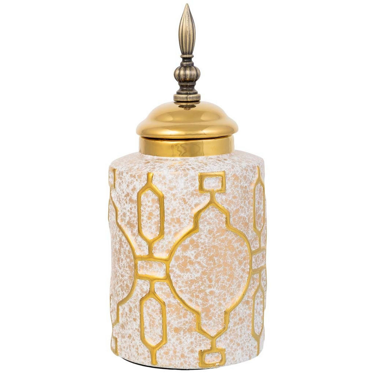 VASE aus Keramik, golden, 13x28cm - Goldfarben, Keramik (27.5cm) - Wanderlust