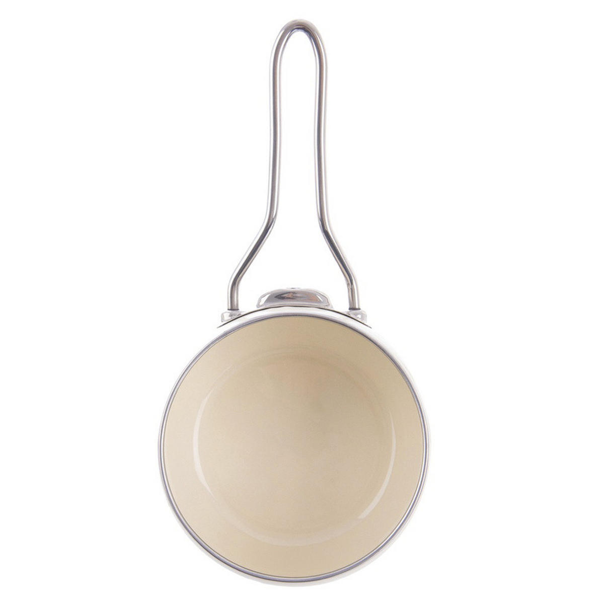 EMAILLIERTOPF Tonca mit Herzmotiv creme - Creme, Metall (15cm) - Orion 