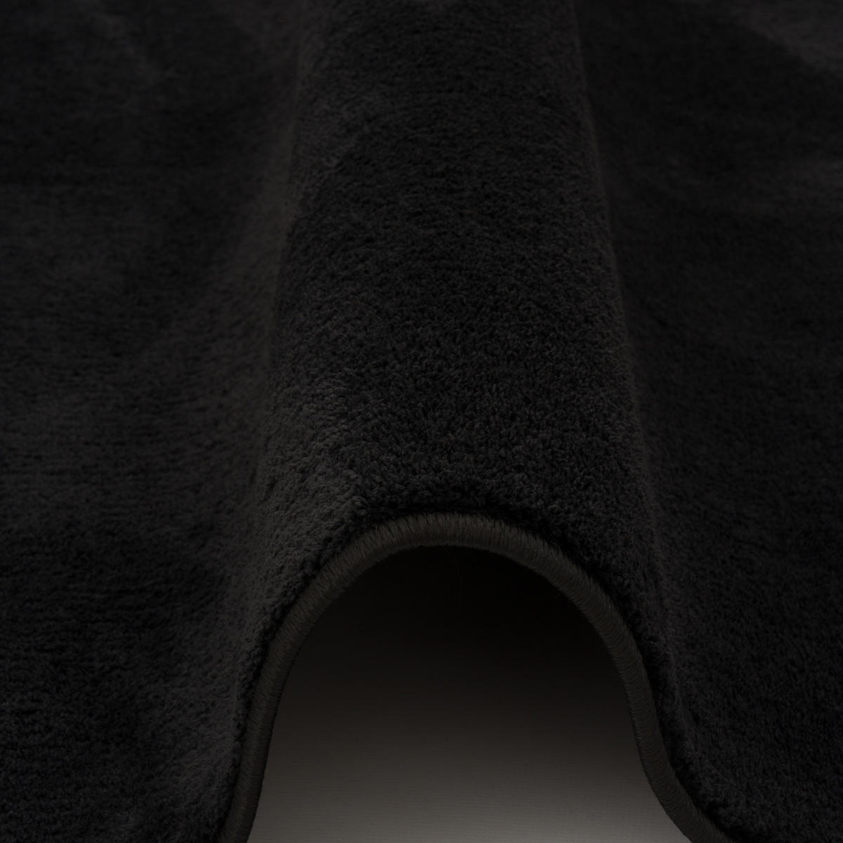 HOCHFLOR LANGFLOR TEPPICH SUPER SOFT MELIA RUND - Schwarz, Textil (200/200cm) - Pergamon