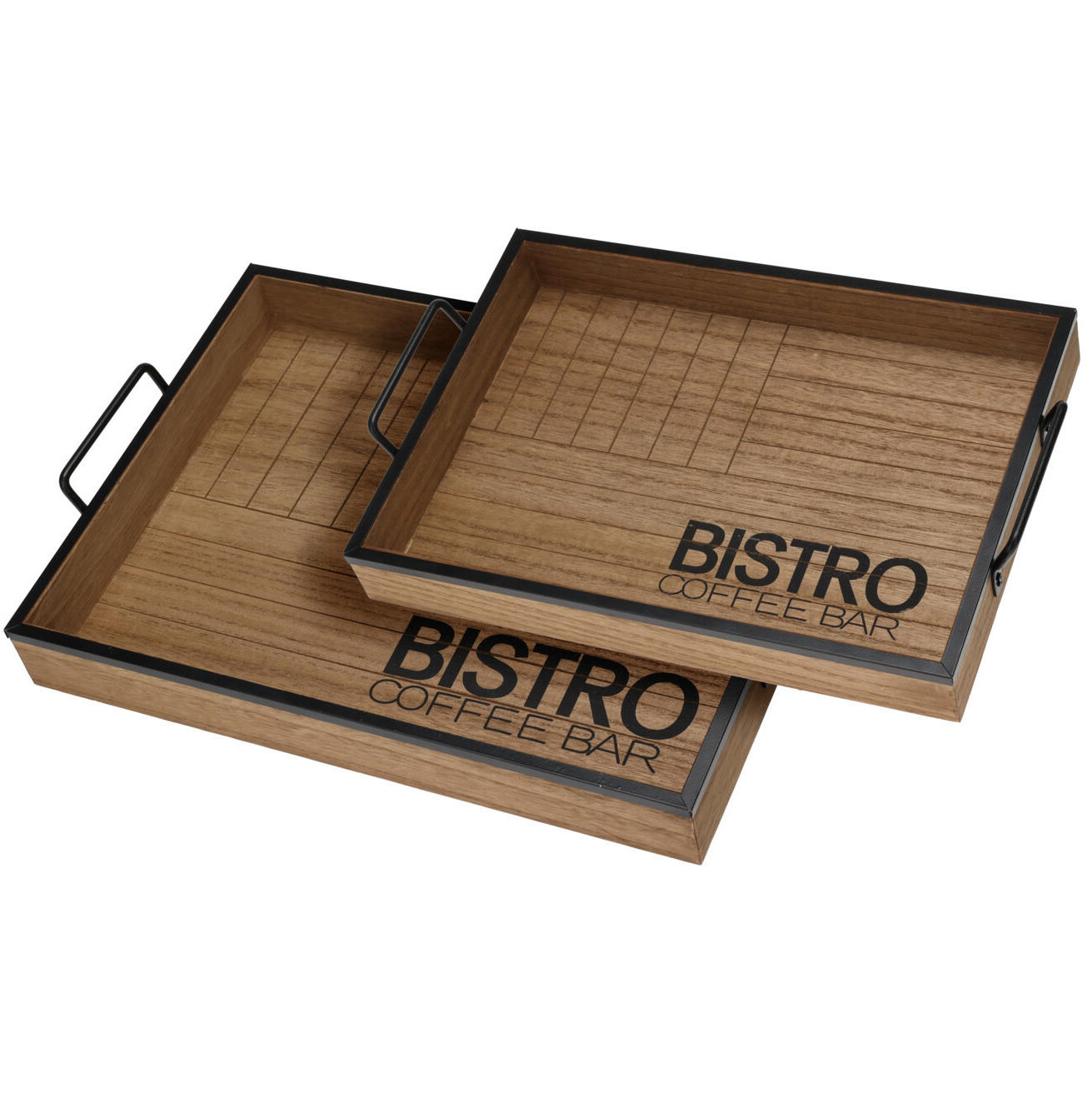 Home Styling Collection Serviertabletts Braun 30x8x41.5 cm