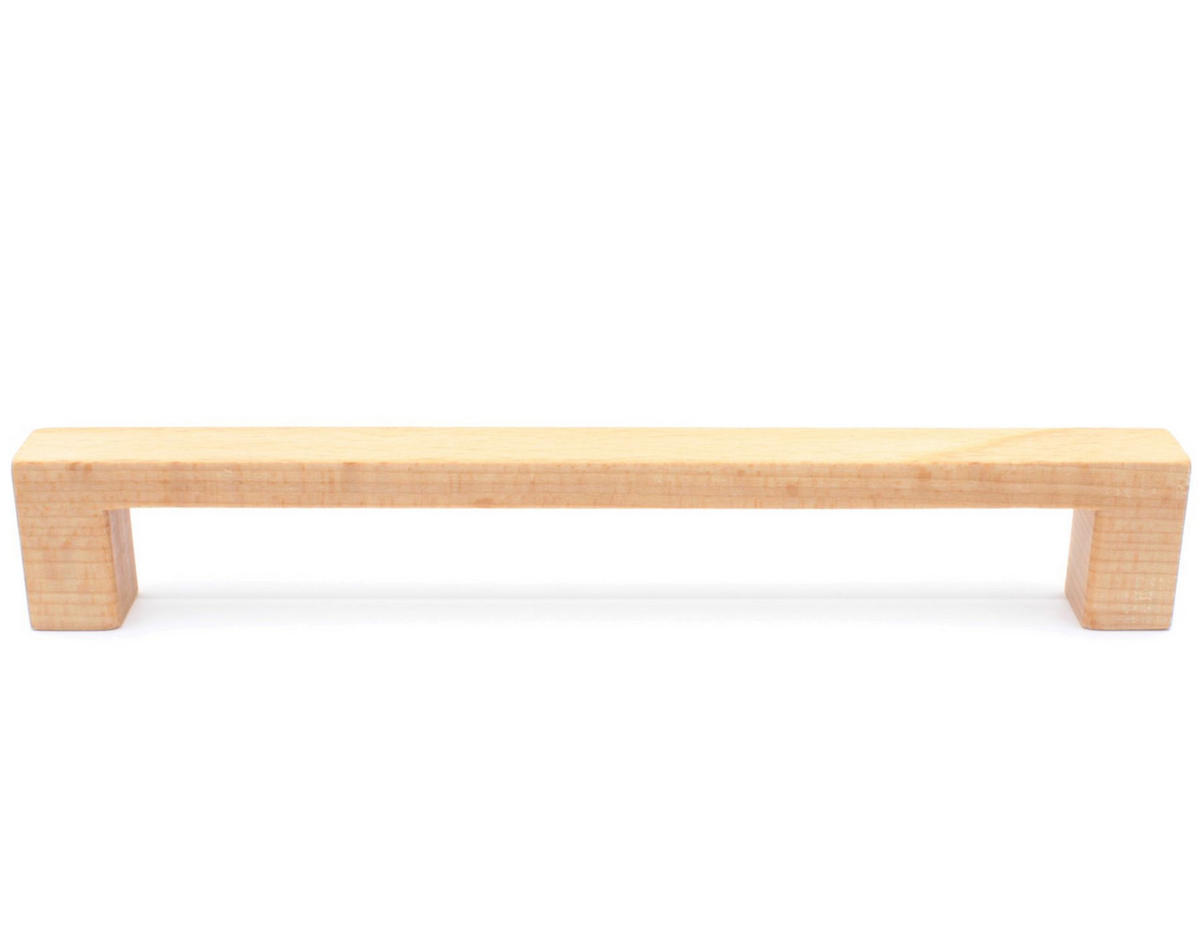 MÖBELGRIFF BA 256mm, Schrankgriff Buche massiv, Holzgriff Küche - Grau, Holz (1.4/2.8/27cm)