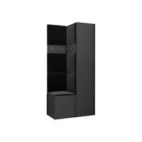 GARDEROBEN-SET Orion XXIV - Anthrazit/Graphitfarben, Holzwerkstoff/Kunststoff (82/186/46cm) - MIRJAN24